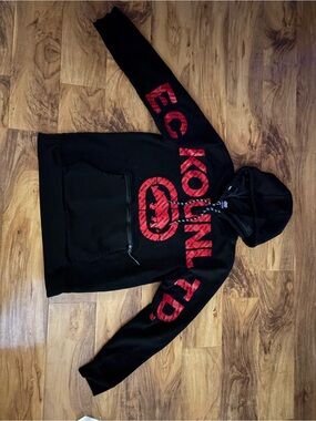 vintage y2k ecko unltd. graphic hoodie cyber grunge skate 🔴✨
